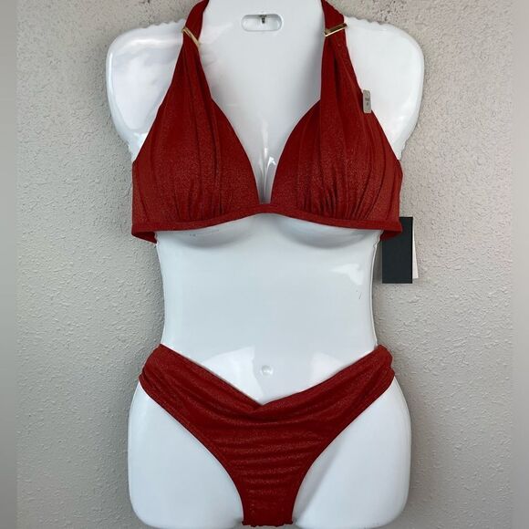 NWT Kenneth Cole New York Bikini Top and Matching Bottoms Sizes S L or XL